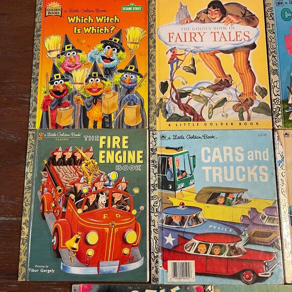 A Little Golden Book Collectible Kids 08 Books Mix Cars Fire Engine Trucks - Picture 2 of 6